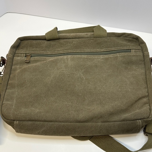 Universal Studios Olive Green Canvas Messenger/13” Computer Bag EUC - Picture 5 of 5